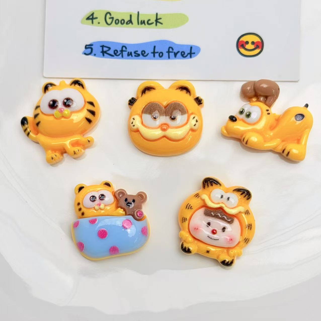 Crafting Resin - 50 stuks Garfield Cartoon Schattige Figuurtjes