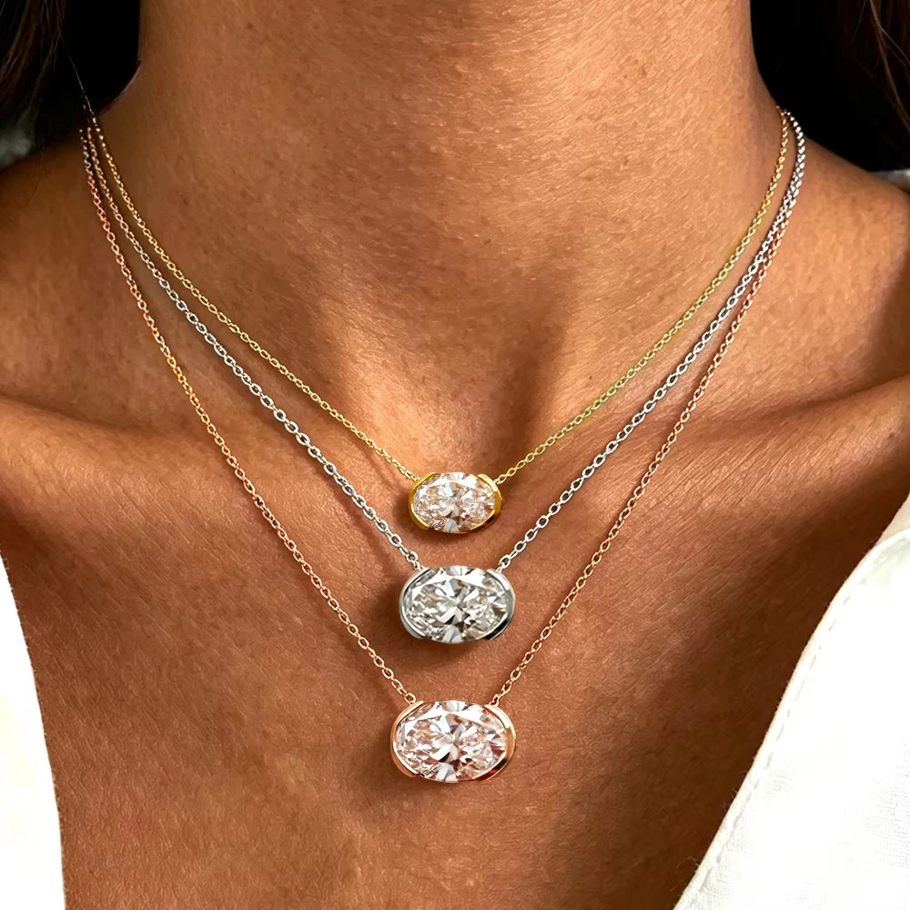 FCGJHW 1-3CT Halve bezelset ov - Bezels Set Pendant recensie en prijs